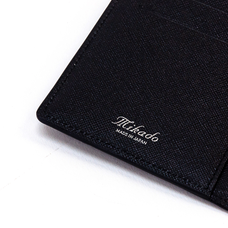メンズファッション 財布、帽子、ファッション小物 Mikado【ミカド】水染めコードバン 長財布 カードケース 二つ折り 小銭入れなし 日本製