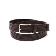 【ノストロアテュー】リサイクル レザーメッシュ ベルト 伸縮 w95