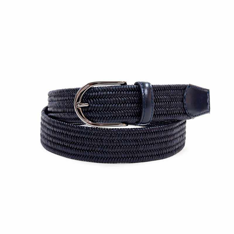 【ノストロアテュー】リサイクルレザーメッシュ ベルト カジュアル イタリア製帯 3.5cm幅 日本製