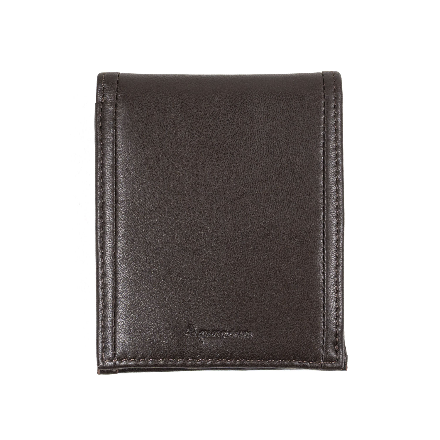 【アクアスキュータム】ラムタッチレザー 二つ折り財布