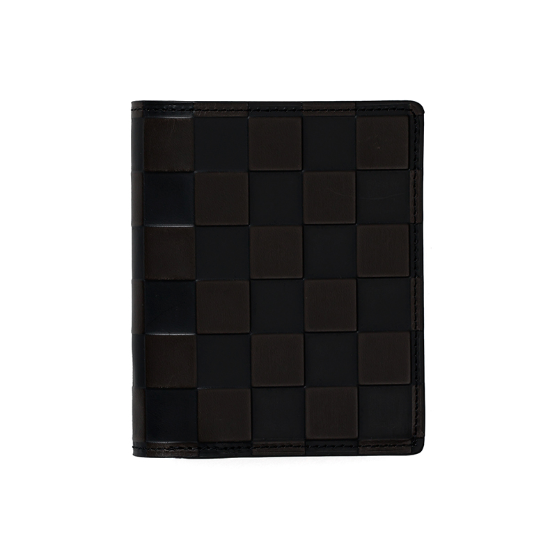 Mikado【ミカド】市松 日本製 コンパクト 二つ折り財布 小銭入れあり